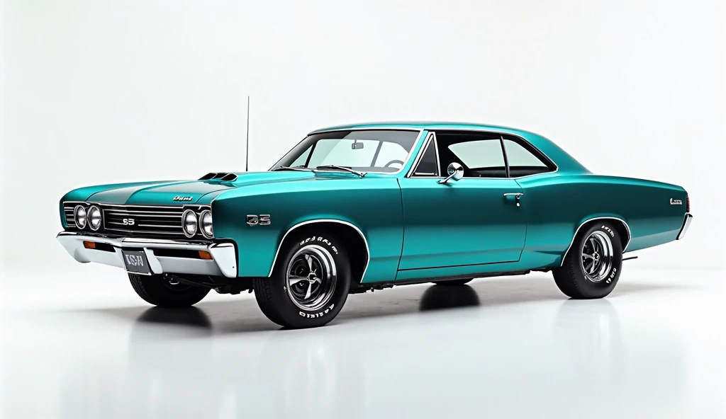 1967 quickest Muscle Cars Sid view teal colour white showroom HD 