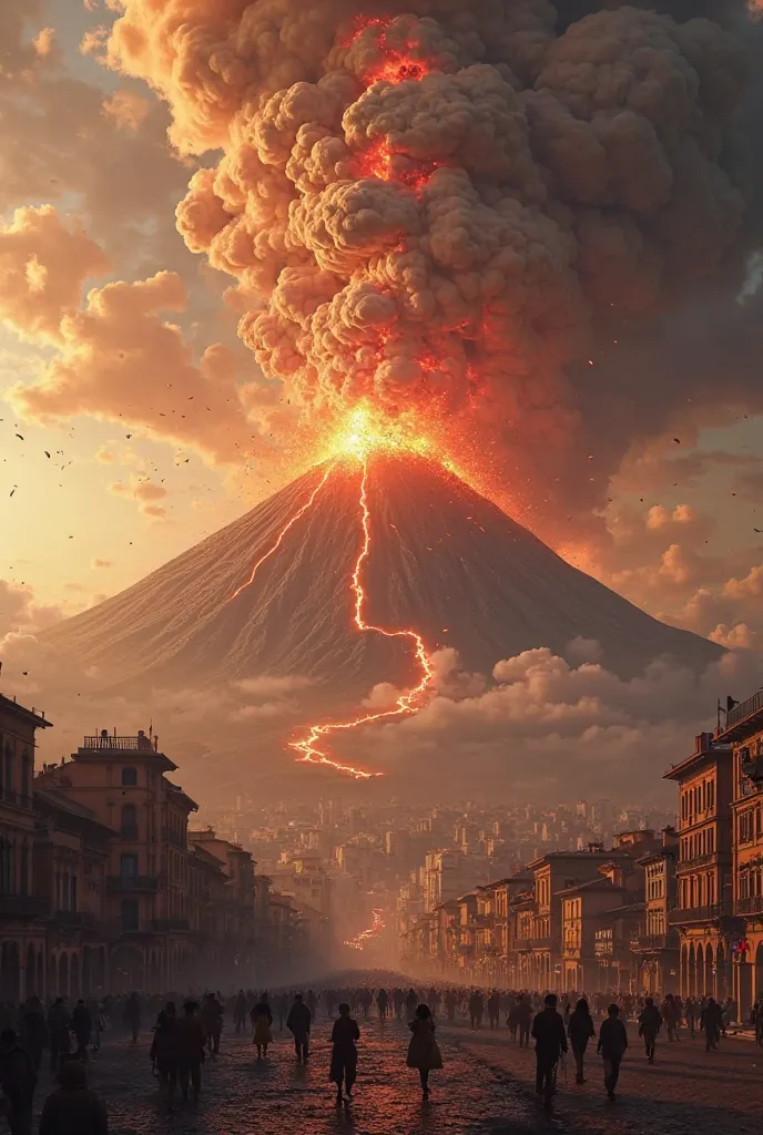 Vesuvius erupting over Naples, Very real