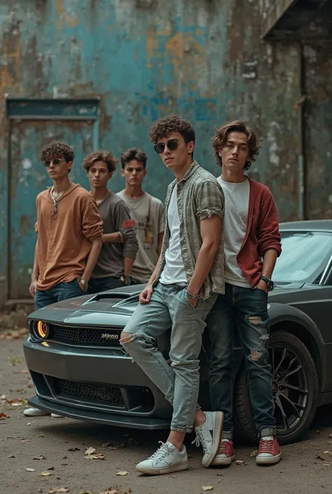 Boys aesthetic pic with car