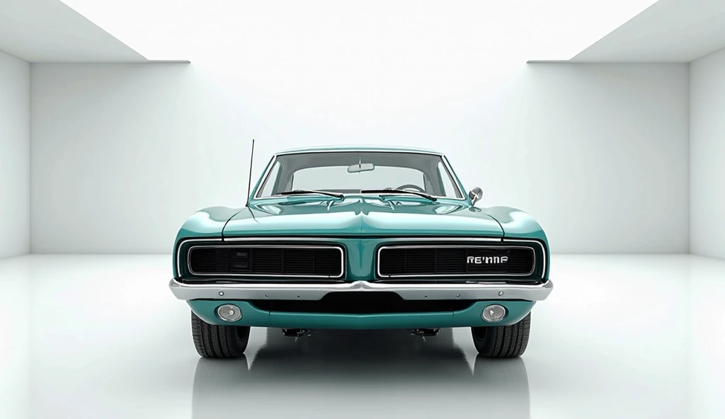 1967 quickest Muscle Cars front view  teal colour white showroom HD 