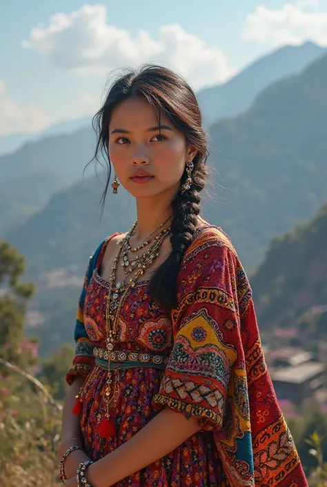 Elizabeth in newari dress in nepal