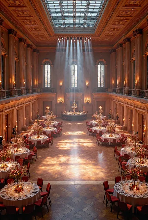 300 guests design set up in a space within building 