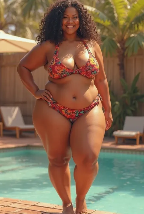 Lorena is a 50-year-old mother, plus size, huge ass fat ass ,thick leggs, beautiful smile, voluptuous figure in bikini 