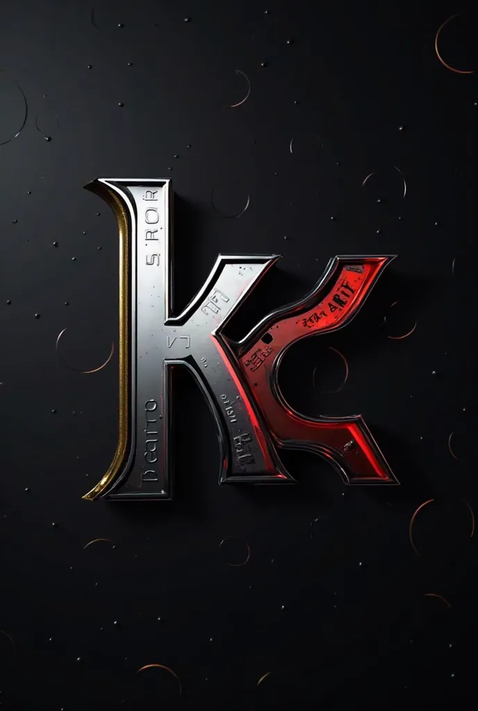 Logo futuristic text  says KOLABORASI  3d black silver red gold