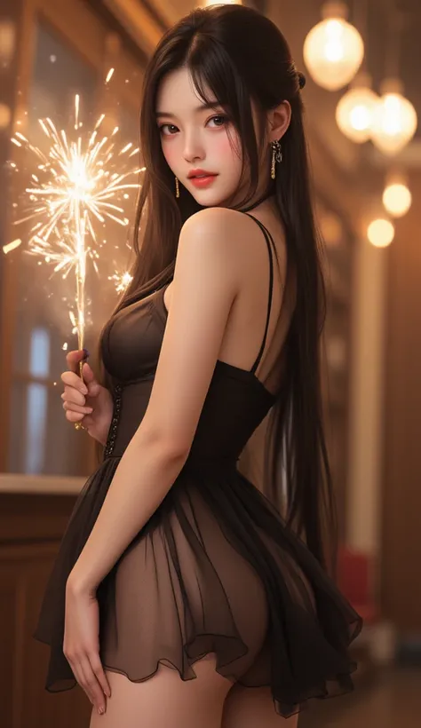 (  Super Cute Young Face  :1.1),(  Sparkling Clear Glamorous Eyes  :1.1), (Japanese idol's face :1.1),  Very Beautiful Cute Girl  ,,(18 years old:1.2),Delicate, smooth and soft long black straight hair, fair skin,(Happy and cheerful smile ),Professional Po...