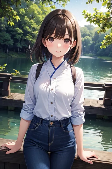  anegasaki nene, shiny brown short hair, beautiful brown eyes, smiling face, sparkling pupils, (fine grain), highly detailed eyes, highly detailed face, highly detailed eyes,, (masterpiece:1.2, best quality), ((only1 girl)), cowboy shot,cowboy shot,, 



 ...