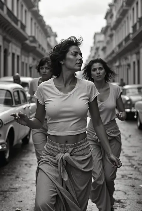   Women dancing through the streets of Cuba     、 short hair     ,            Hands touching clothes            , 期限切れの            shot on film            ,       woman posing in front of a classic car filmed on expired film Taken with a {x}          Hasse...