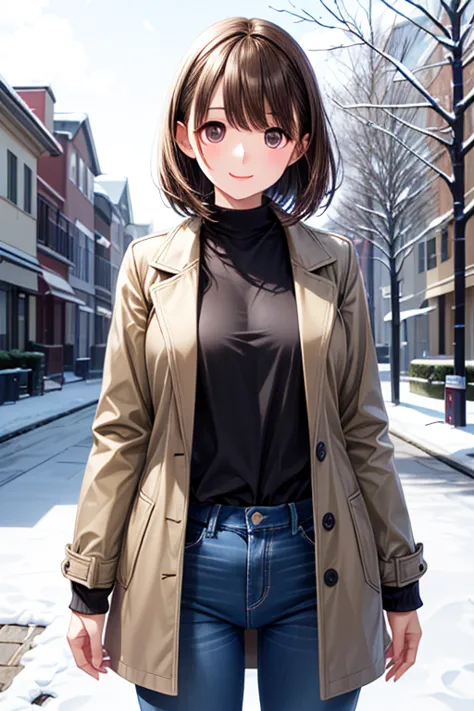 anegasaki nene、Shiny brown hair, short hair, (Beautiful brown eyes、Sparkling eyes, Fine grain)、smile、Ultra-detailed eyes、Highly detailed face, Highly detailed eyes,Cowboy Shot、 alone, Very delicate, masterpiece, Highest quality, High resolution, ondr, One ...