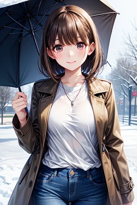 anegasaki nene、Shiny brown hair, short hair, (Beautiful brown eyes、Sparkling eyes, Fine grain)、smile、Ultra-detailed eyes、Highly detailed face, Highly detailed eyes,Cowboy Shot、 alone, Very delicate, masterpiece, Highest quality, High resolution, ondr, One ...