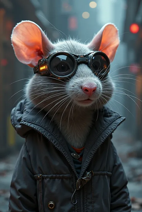 A very cool rat stylish wearing goggles 
Cool ones pls

