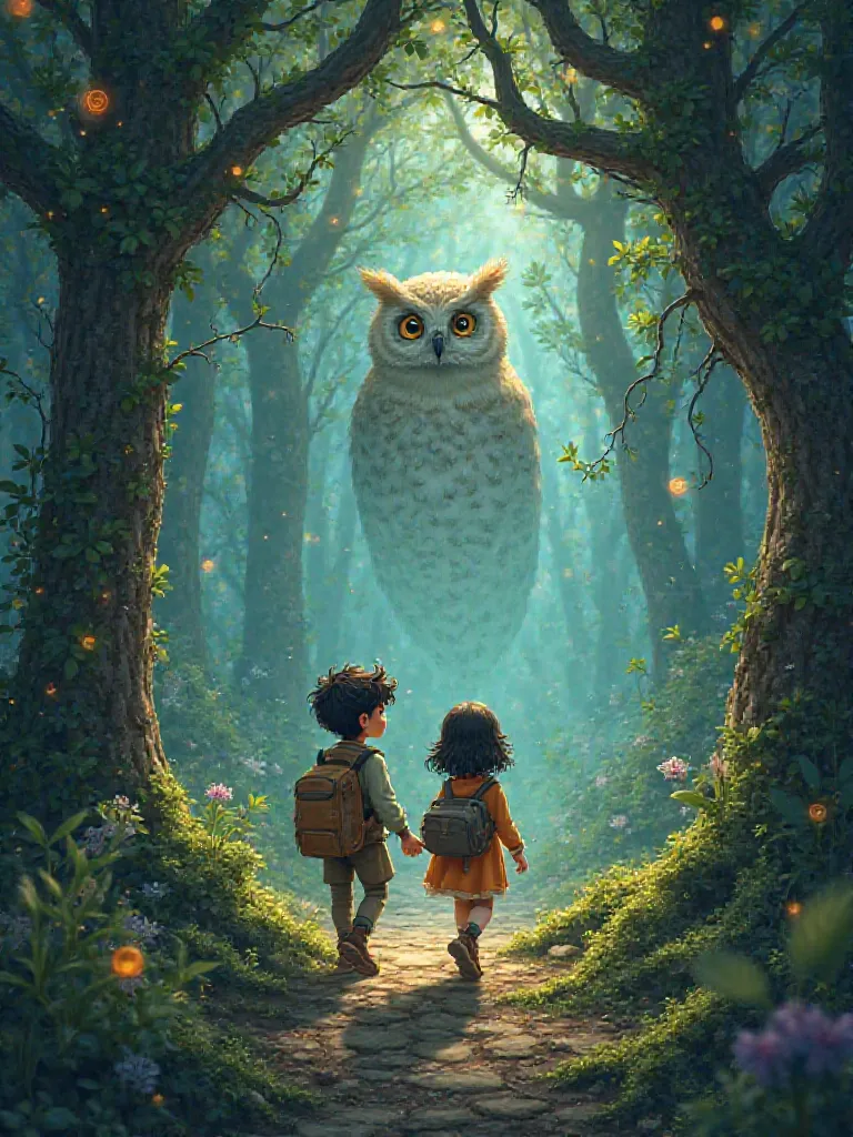 Well, Lucas and Sofía explore a magical forest when a voice warns them that they must obey immediately. They ignore the warning and the forest comes to life, trapping them in a changing labyrinth. A great owl, the Keeper of the Forest, Explain to them that...