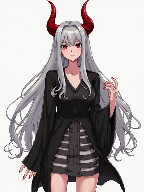 1 female, deaths per month, dark ,cruel,horror, older married,mature, sexy,Red horn ,killer,auntie,Succubus,(killer),derision,Adversary,Exposed,Black clothes,See-through skirt ,murderer,villain,(cruel),(merciless), gray hair , long hair, Red Eyes,Mindless,...