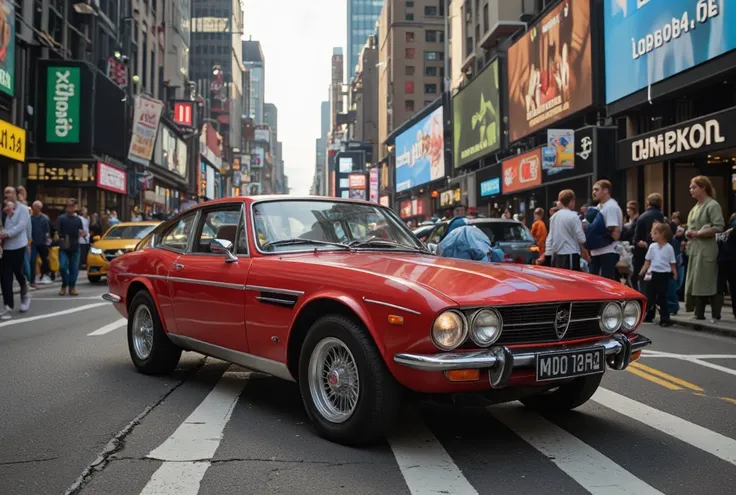 realistic photograph,image of triumph dolomite in street