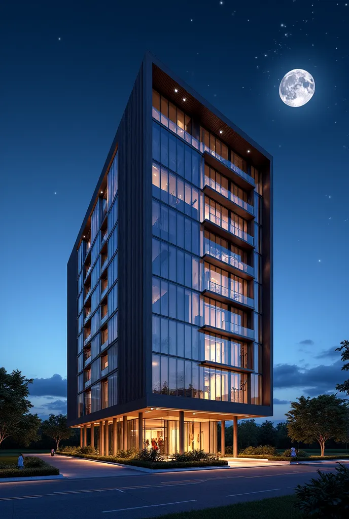 8F Residential Building Premium Design Pioneer Design Lighting Design Full Moon Star Sky