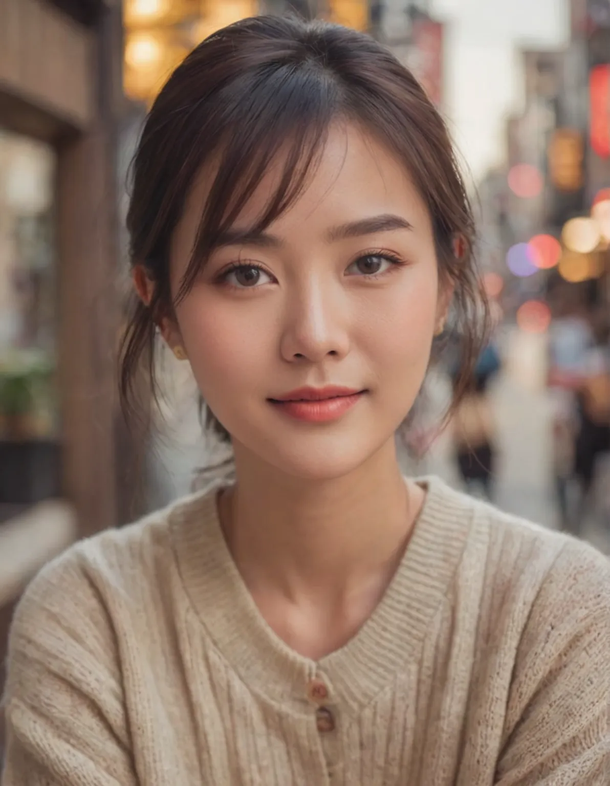 photo of a asian women , focus on her eyes , focus on her eyes.magmix girl