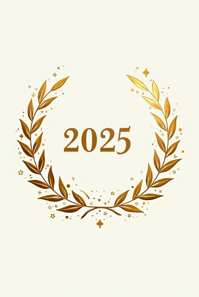 Create a logo for my business garland then write CONGRATULATIONS BATCH 2025 i want aesthetic and a color gold