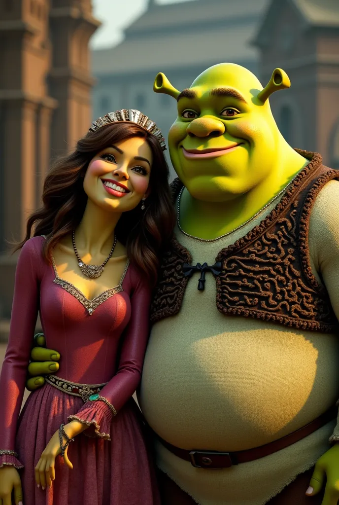 Group picture of Shrek and Fiona, main characters from Shrek, Shakira, squid game of netflix players, Michael Jackson, jack and rose from Titanic, harry potter, Ron Wesley and Hermione Granger, dua lipa, pitbull - mr. Worldwide, Justin Bieber and add some ...