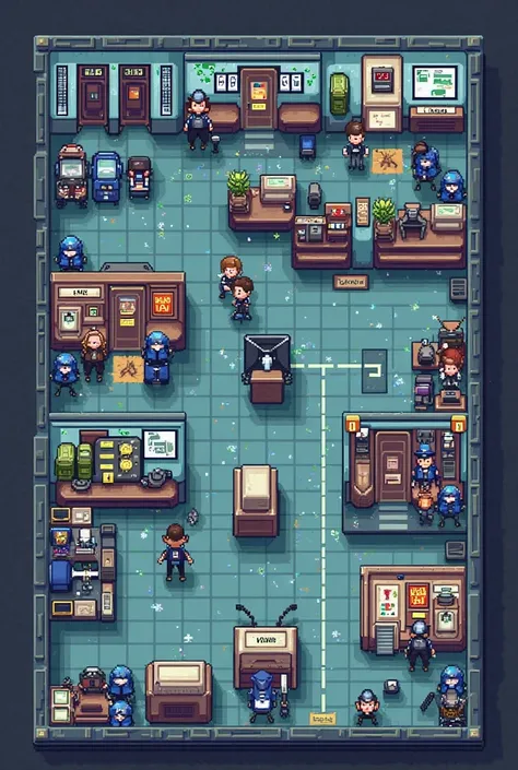 Map in the police station 8bit