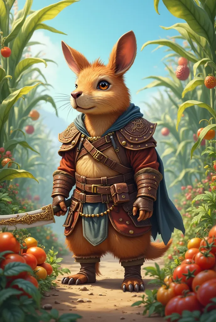 Capybala, a warrior adventurer in the land of fruits and vegetables, similar to the game Tunic.

