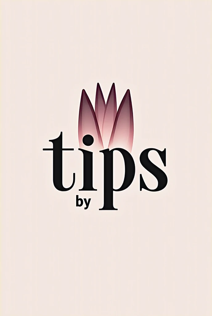 nail salon logo with text "Tips by M" with the M like nails drawing