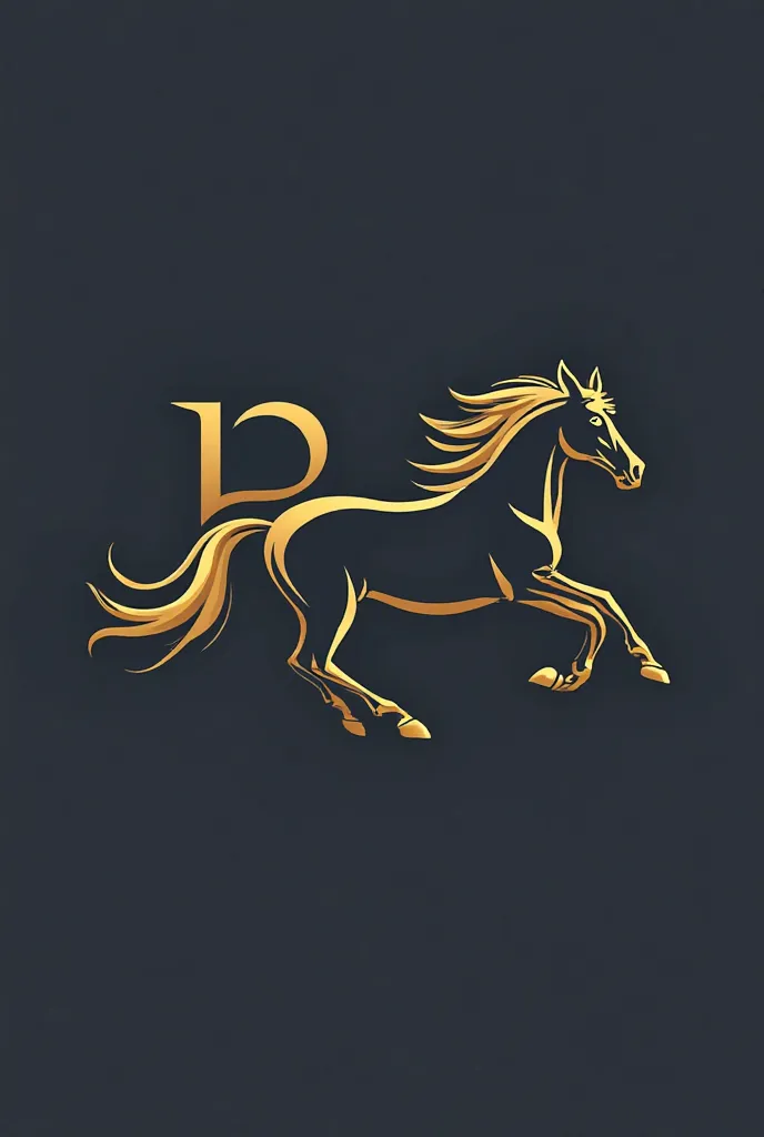 A logo that combines the stylized image of a horse with the initials "Hp".  The design must transmit force ,  track speed and elegance , representing dynamism and trust. The horse can be integrated with the letters or positioned harmoniously around them. T...