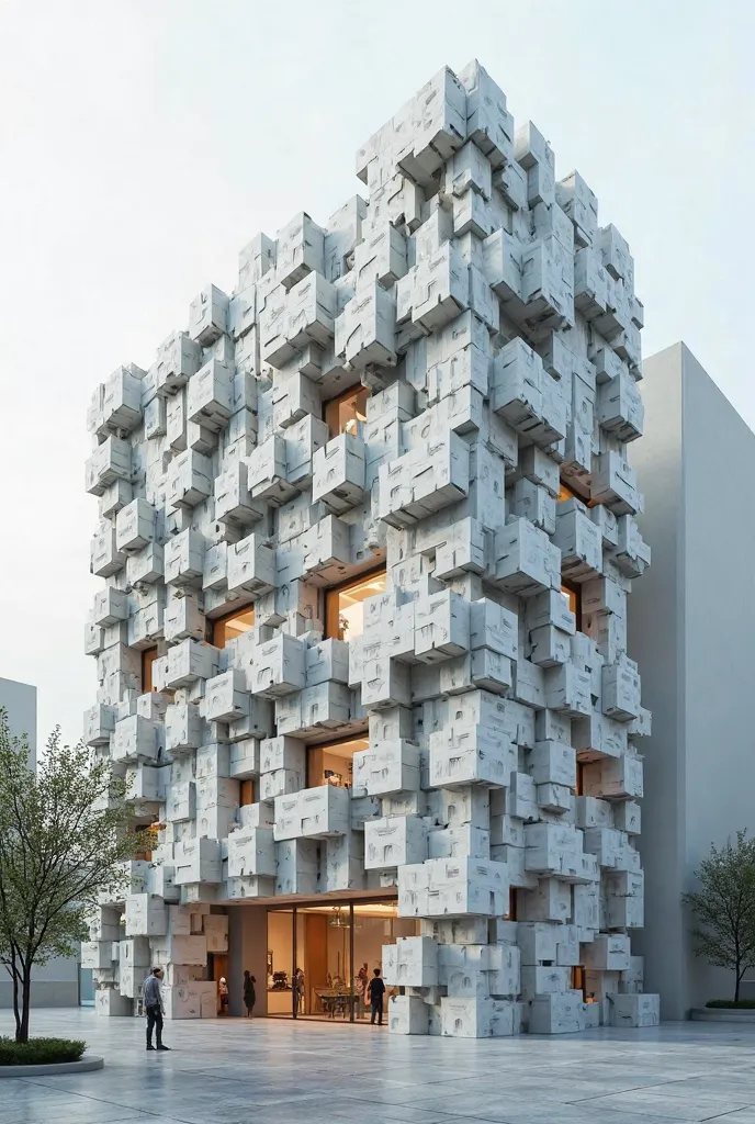 Puzzle piece facade design