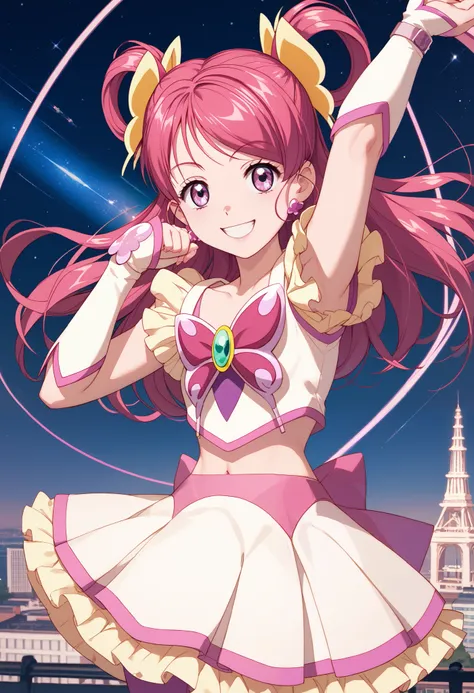 curedream、 pose 、Looking here、standing、 orbital space、In the city、smile、