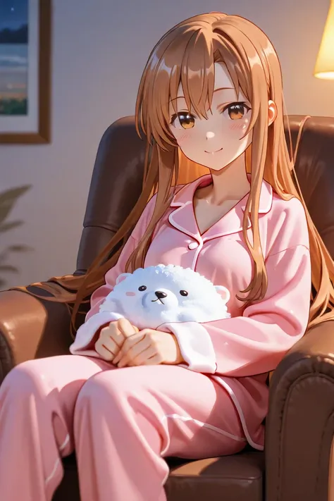 Asuna yuuki in fuzzy pajamas, masterpiece