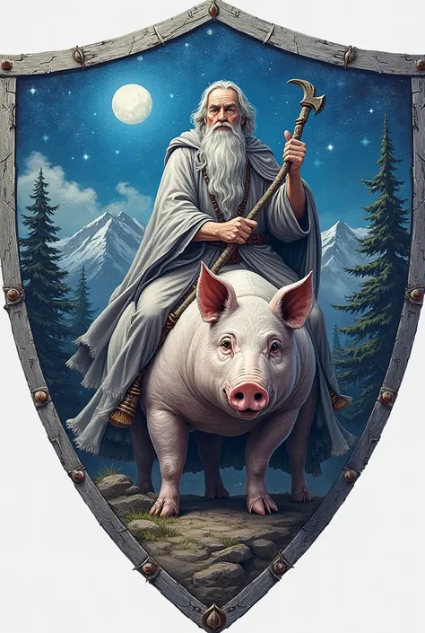  Sure ! to the sides of the shield Here is an updated description of the coat of arms without a crown and with the replacement of a war boar with a pig:

---

**Description of the coat of arms**:

1. **SHIELD**:  
   - *form*: , the classic triangular shie...