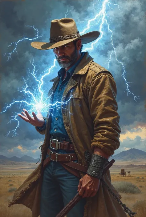 Cowboy having thunder powers,more detailed thunder powers profile picture 