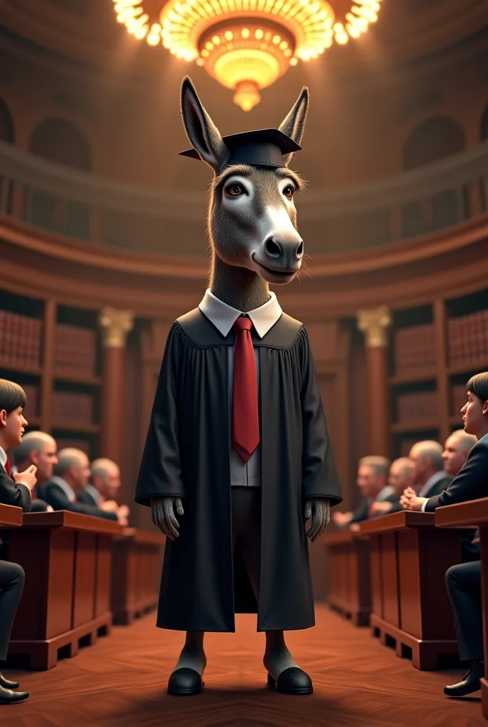 No, I want a donkey who is about to graduate and is talking about his thesis before the committee. 