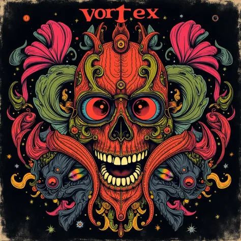 Band logo from the 70's, CD COVER, brand name ((((Vortex Vinyl))))