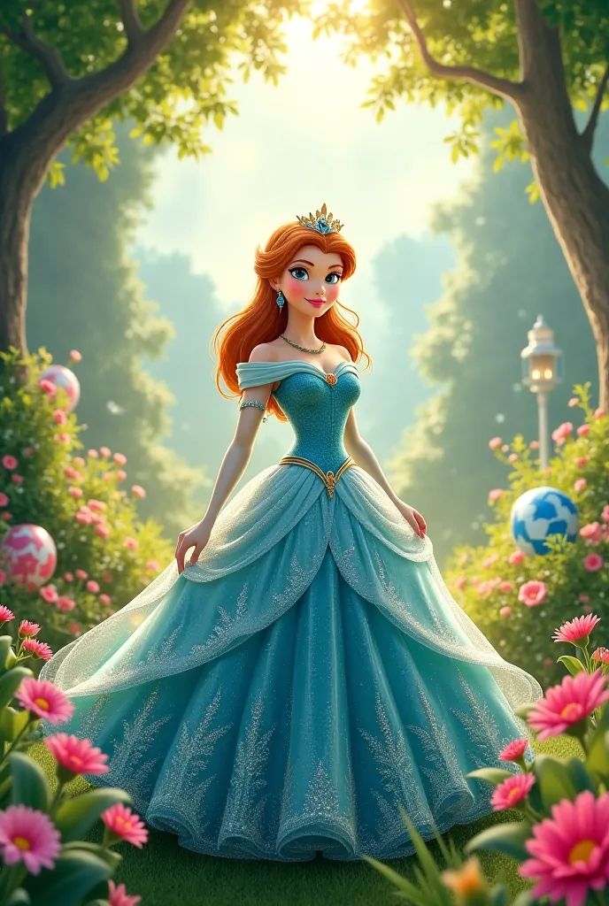 Disney princess who promotes recycling with the phrase "Make your world shine!! Recycle today for a better tomorrow!"