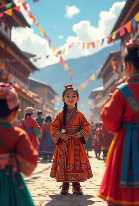 Bhutanese student celebrating Losar 2025 