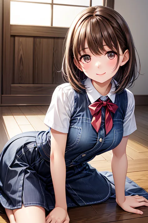  anegasaki nene, shiny brown short hair, beautiful brown eyes, smiling face, sparkling pupils, (fine grain), highly detailed eyes, highly detailed face, highly detailed eyes,, (masterpiece:1.2, best quality), ((only1 girl)), cowboy shot,cowboy shot,, 




...