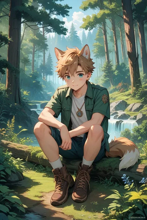 Wolf　boy　human　Animal ears　cute