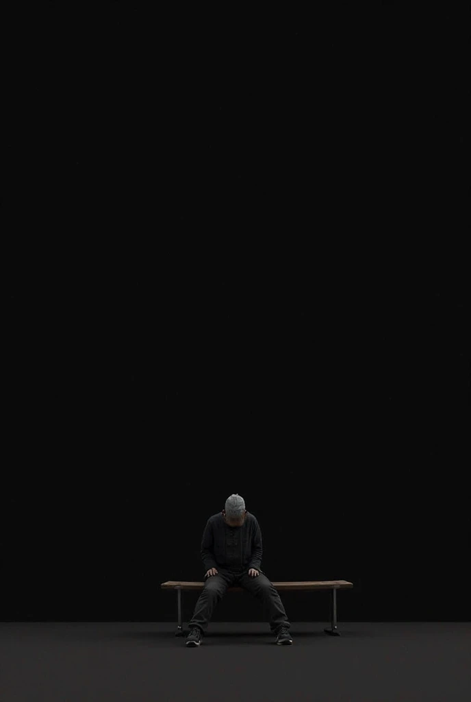 Place on a bench with a black background