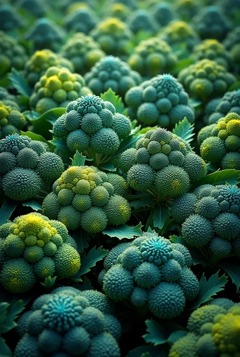 Intense colored broccoli background, and realistic