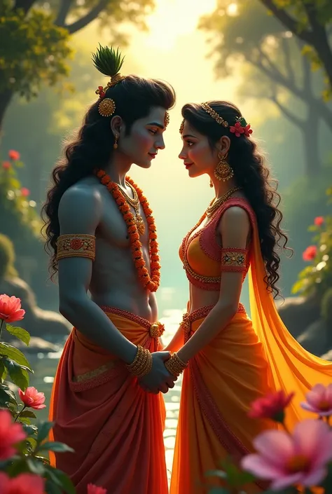 generate video of radha krishna story in nepali language