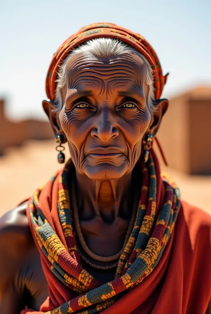 Old woman Sudanese not skinny 