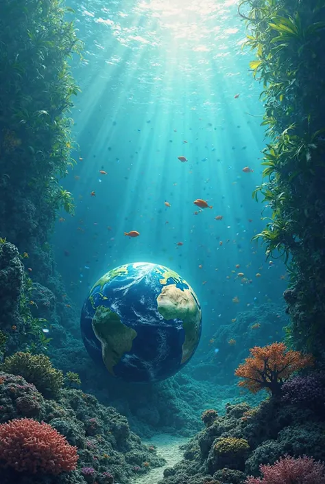 Planet Earth at the bottom of the sea