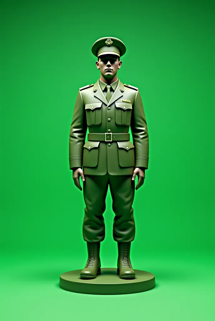 Men's Plastic Army Figure Backgrand Simple Green