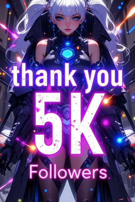 article, "Thank you for 5K followers", Add text"Thank you 5K", FURO GRAPHIC FONT, milestone commemorative work