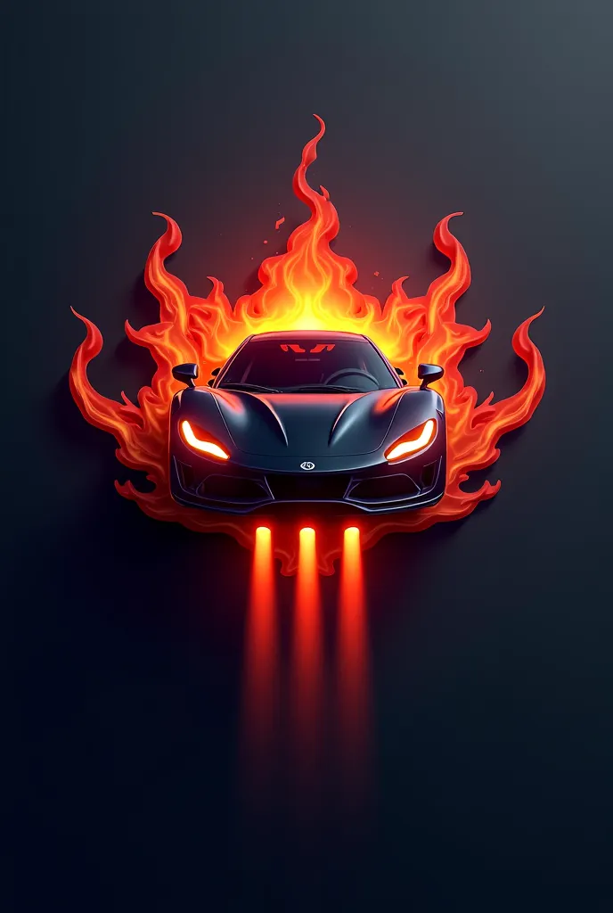 Je veux que tu me crée un logo en 3D avec une ligne d échappement double sortie de voiture avec des flammes qui en sort ,avec ossi un poste à soudé ou juste le bout ,écrit Diminox, je veux un logo agressif et racing