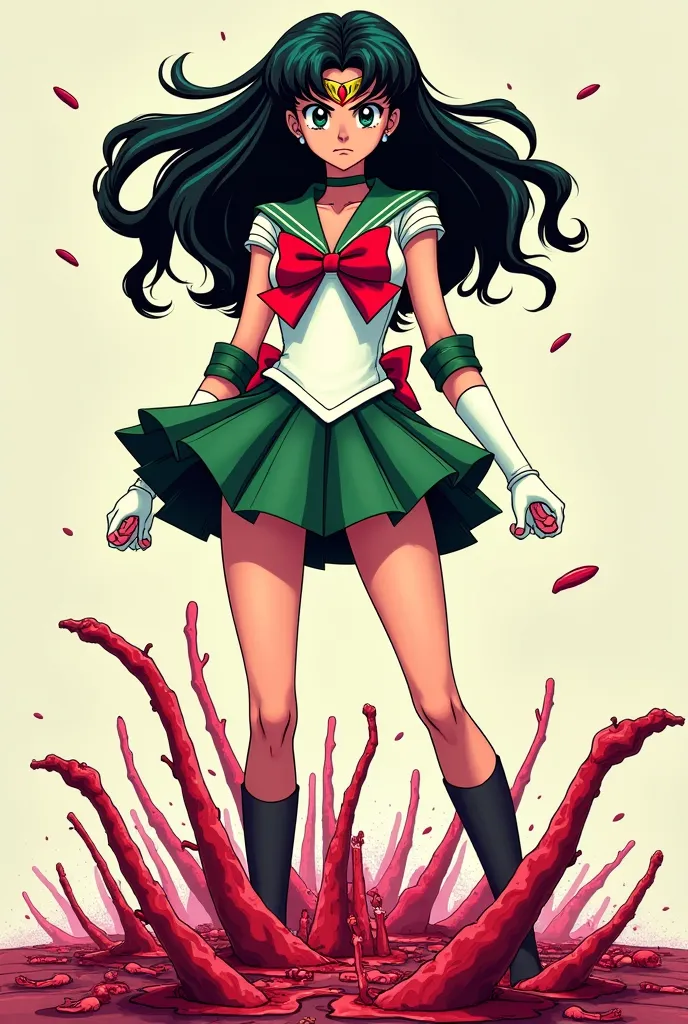 
SailorJupiter in a short,pink,skirt forcing,come, maggots,directly out,from,under skirt directly between legs