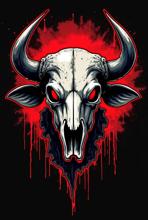 I want to create my motorcycle club logo, the name is Balasik and the placement is on the top racker with MC cube under it and bottom racker is Philippines. The middle design is half skull of water buffalo with red eyes and has a smoke coming out to his no...