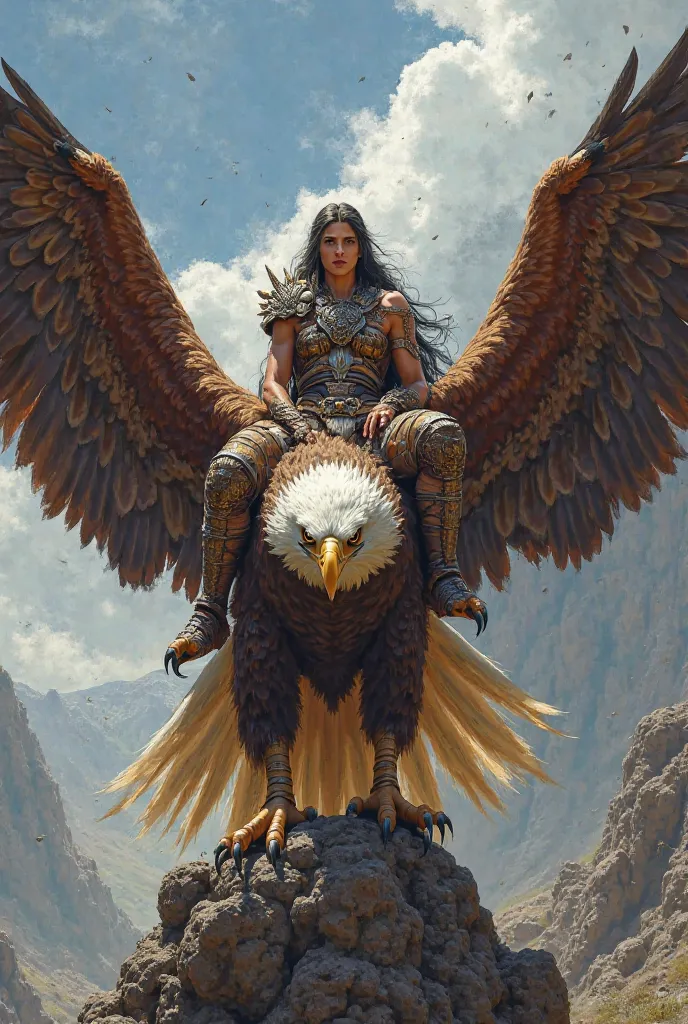 Edit the picture so he is sitting on an eagle 