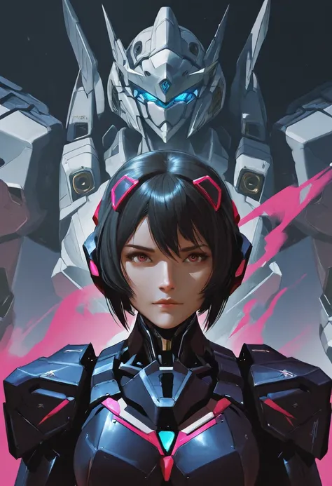 arafed image of a woman in a futuristic suit holding a gun, alexandre ferra mecha, ferra white mecha, painterly humanoid mecha, mechanized valkyrie girl, female mecha, portrait of rung, inspired by Ryan Barger, alexandre ferra white mecha, mecha inspired, ...