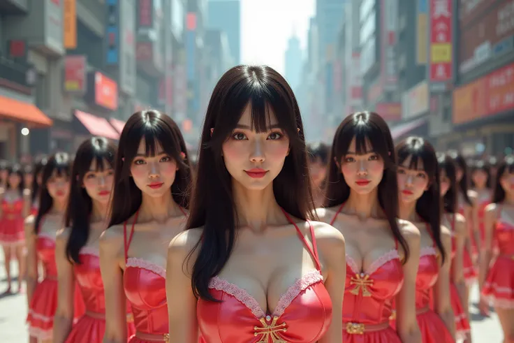 (Myself = Tokyo beautiful girls Super cloning city), (BEST MASTERPIECE CLONE GIRLS RAW PHOTO ART), (16k, Highest quality,  Ultra High Definition , RAW photo), (that&#39;It&#39;s so unrealistic..,  With unparalleled depiction ,  With Immeasurable Scenes , a...