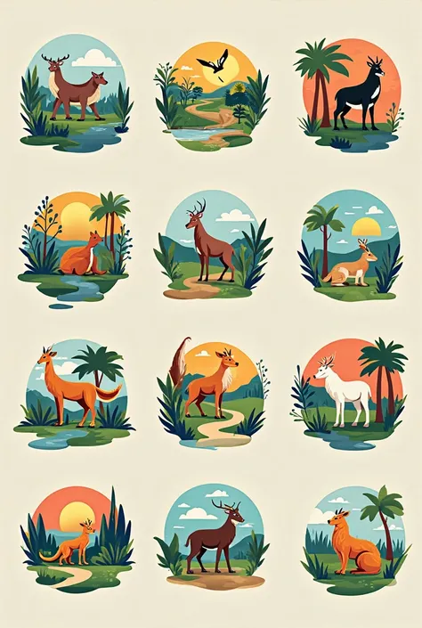 I like it but that it's in Spanish "Lecocq Park" and create several logos with different native animals